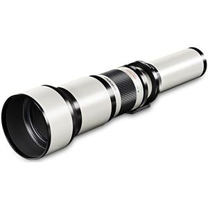 Walimex pro 650-1300 mm 1:8-16 CSC telelens voor T2 - handmatige focus, zoomtelelens voor full-frame & APS-C-sensor, volledig metalen fitting, incl. opbergtas en lensdop
