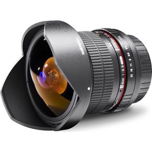 Walimex 8/3.5 Fish-Eye II AE SLR Zwart