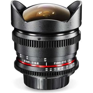 Walimex Pro 8 mm f/3,8 Fish-Eye II VDSLR-lens (incl. afneembare lensbl.) voor Sony Alpha objectiefbajonet