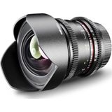 Walimex Pro 14 mm 1:3,1 VCSC foto- en videolens voor Sony E-mount lensbajonet zwart (handmatige focus, geschikt voor full-frame sensor, traploze diafragma-instelling, vaste zonnekap)