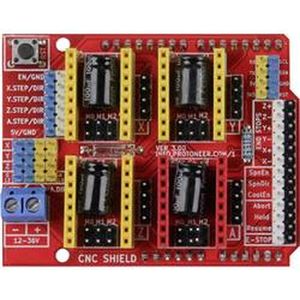 CNC-Frees Uitbreidingsbord - Voor Arduino Uno - 12 tot 36 Volt - 4 Assen