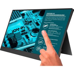 Joy-it Joy-View 13 Touchscreen monitor Energielabel: A (A - G) 33.8 cm (13.3 inch) 1920 x 1080 Pixel 16:9 USB-C USB 3.2 (Gen 1), Mini-HDMI, Micro-USB, Audio,