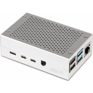 Joy-it SBC-behuizing Raspberry Pi aluminium zilver