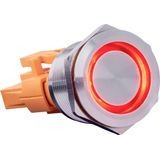 Joy-it BUTTON22A-L-RD Toetsschakelaar 250 V/AC 3 A 1x uit/aan Continu Rood (Ø x h) 24.80 mm x 35 mm IP67, IK10 1 stuk(s)