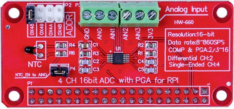 Joy-it - ADS1115 - Converter Module - Compatibel met Raspberry Pi - I2C