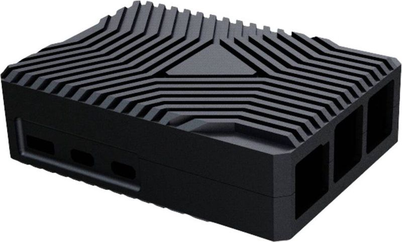 Joy-it RB-AlucaseP5-09 SBC-behuizing Geschikt voor serie: Raspberry Pi Incl. passieve koeler Zwart