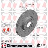 ZIMMERMANN Remschijf VW,AUDI,SKODA 100.3300.52 1KD615301D,5Q0615301F,L1KD615301D Remschijven L1K0615301AA,1K0615301AA,5C0615301B,JZW615301H,561615301