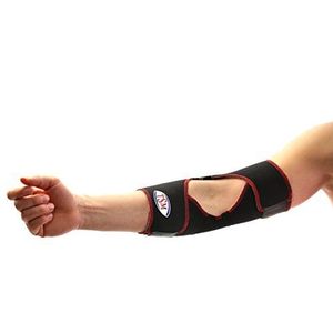 TSM Sportbandage elleboogbandage actief met noppen open, zwart, L/XL, 5118