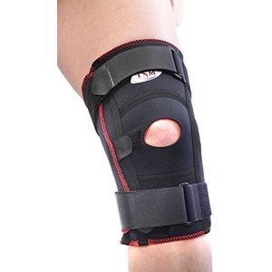 TSM Sportbandage kniebandage actief, open, met patella-uitsparing en DGchiene, zwart, L, 5209