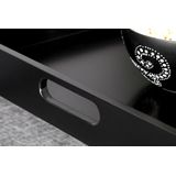 Design bijzettafel CIANO 40cm zwart chroom dienbladtafel - 14245