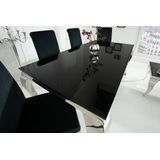 Barock eettafel zwart glas 180 cm