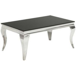Barock salontafel zwart glas