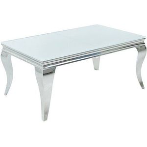 MODERN BAROK - Salontafel - Zilver - Opaalglas - 100cm