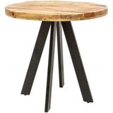 riess-ambiente Esstisch IRON CRAFT - massiv 80cm rund natur Mangoholz Esszimmer Metallbeine