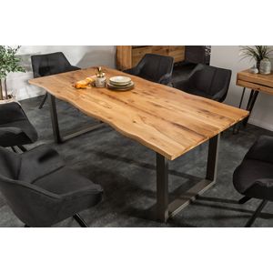 Eettafel Living Edge 160cm wildeikenhout 35mm/ 39438