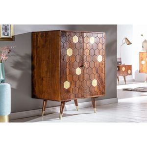 MYSTIC LIVING - Barkast - Acacia - Bruin - Retro Design - 75cm