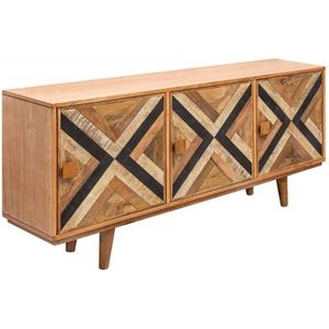 Elegant - LONG ISLAND - Dressoir - Mangohoutlook - Retro Patroon - 160cm