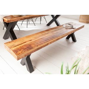 Bank Iron Craft X 200cm Mango natuurlijk 70mm/ 40159