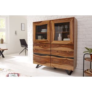 Massief - Dressoir AMAZONAS - Bruin - Sheeshamhout - 140cm