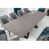 uitschuifbare tafel grijs keramiek 180-230 cm