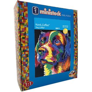 Ministeck Ministeck ART Kleurrijke Hond Koffie - XXL Doos - 8500st