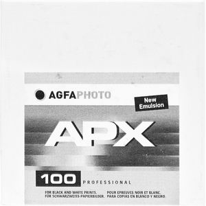 AgfaPhoto - 6FR100 – APX 100 Professional – fotofilm zwart en wit – 1 verpakking met 4 stuks – zwart – wit – 35 mm x 30,5 m