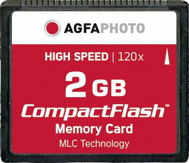 AgfaPhoto Compact Flash - 2GB - High Speed 120x - Zwart