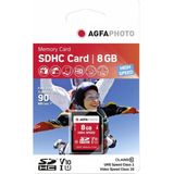 AgfaPhoto - SDHC-kaart - 8GB - Blauw - Klasse 10 - UHS I U1