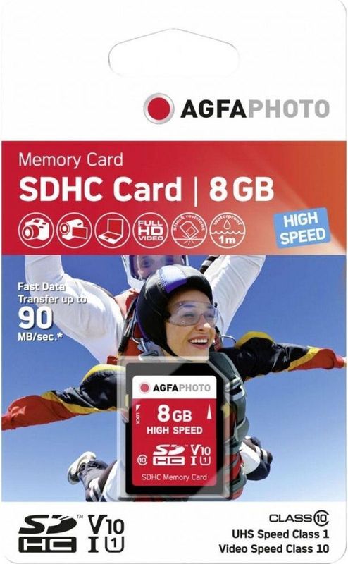 Agfa Photo SDHC kaart 8GB High Speed Class 10 UHS I