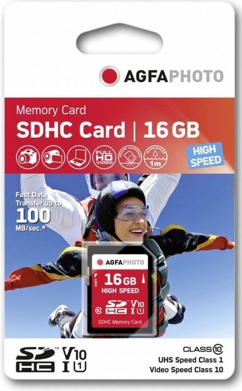 Agfa Photo SDHC Kaart 16GB High Speed Class 10 UHS I U1 V10