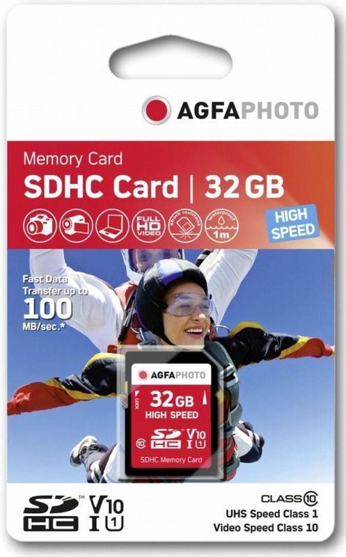Agfa Photo SDHC Kaart - 32GB - Class 10 UHS I U1 V10