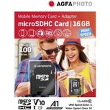 AGFAPHOTO - MicroSDHC UHS-I - Geheugenkaart - 16GB - High Speed - Class 10 U1