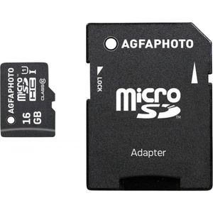 AGFAPHOTO - MicroSDHC UHS-I - Geheugenkaart - 16GB - High Speed - Class 10 U1