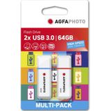 Agfa Photo USB 3.2 Gen 1 64GB kleur Mix MP2
