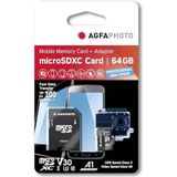 AGFAPHOTO - MicroSDXC UHS I - 64GB - Zwart - Geheugenkaart