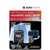 Agfaphoto 10582A1 64GB microSDXC CLASS 10 UHS-I U3 V30 geheugenkaart