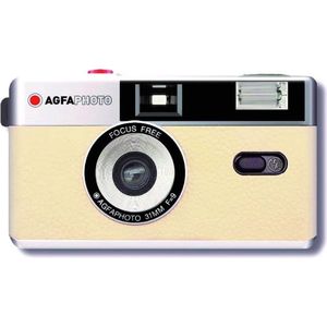 AgfaPhoto - Appareil Photo Analogique Réutilisable - Finition Beige Classique - Idéal pour Immortaliser des Moments Intemporels