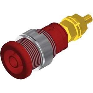 SKS Hirschmann SEB 2600 G M4 Veiligheids-labconnector, female Bus, inbouw verticaal Stift-Ø: 4 mm Rood 1 stuk(s)