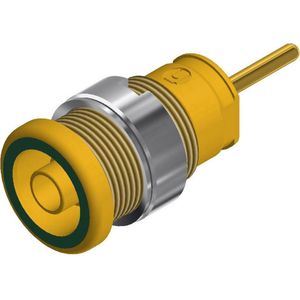 SKS Hirschmann SEB 2630 S1,9 Veiligheids-labconnector, female Bus, inbouw verticaal Stift-Ø: 4 mm Groen, Geel 1 stuk(s)