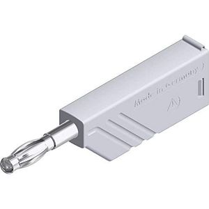 Las n ws weiß Lamellenstecker Stecker, gerade Stift-Ø: 4 mm Weiß 1 St. - Sks Hirschmann