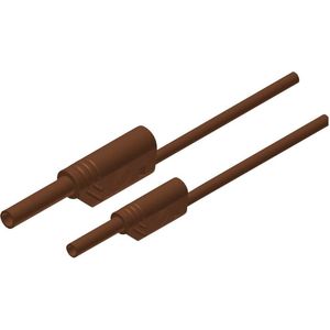 SKS Hirschmann MAL S WS 2-4 100/1 Veiligheidsmeetsnoer Banaanstekker 4 mm Banaanstekker 2 mm 1.00 m Bruin 1 stuk(s)