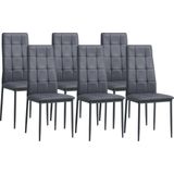 Albatros eetkamerstoelen RIMINI, set van 6, grijs