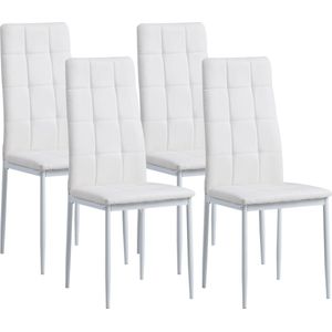 Albatros eetkamerstoelen RIMINI, set van 4, wit