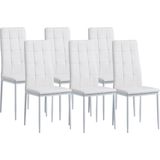 Albatros eetkamerstoelen RIMINI, set van 6, wit