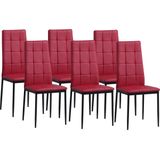 Albatros eetkamerstoelen RIMINI, set van 6, rood