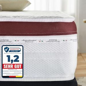 Arensberger Deluxx 9 zones pocketveringmatras met 3D-traagschuim, 90 cm x 200 cm, hoogte 30 cm, volumegewicht 45 kg/m³, drie lagen: koud schuim + pocketveringkern + Visco Smart schuim