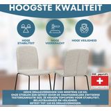 Albatros Esszimmerstühle 4er Set ENNA, beige - stapelbar, bequemer Polsterstuhl - Eleganter Küchenstuhl, Stuhl Esszimmer oder Esstisch Stuhl, Konferenzstuhl , Stückzahl:4, Farbe:Beige
