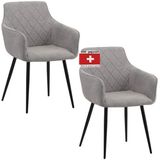 Albatros Esszimmerstuhl SILA, 2er Set, Grau