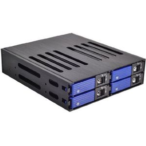 Fantec Backpl. SAS+SataI+II+III 10,2 x 6,3 cm 1x13,3 cm BLK, 1435 (4x2,5 1x5,25 BLK)
