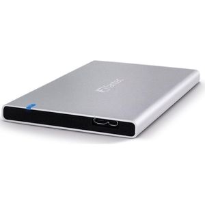 Fantec - ALU7MMU3 - Externe behuizing voor 2,5"" (6,35 cm) SATA I/II/III of SSD HDD harde schijf, max. 7 mm hoogte, USB 3.0